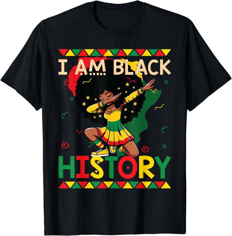 i am black history Women Girls Kids Black History Month T-Shirt