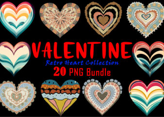 Valentines Day Vintage Heart Illustration T-shirt Clipart