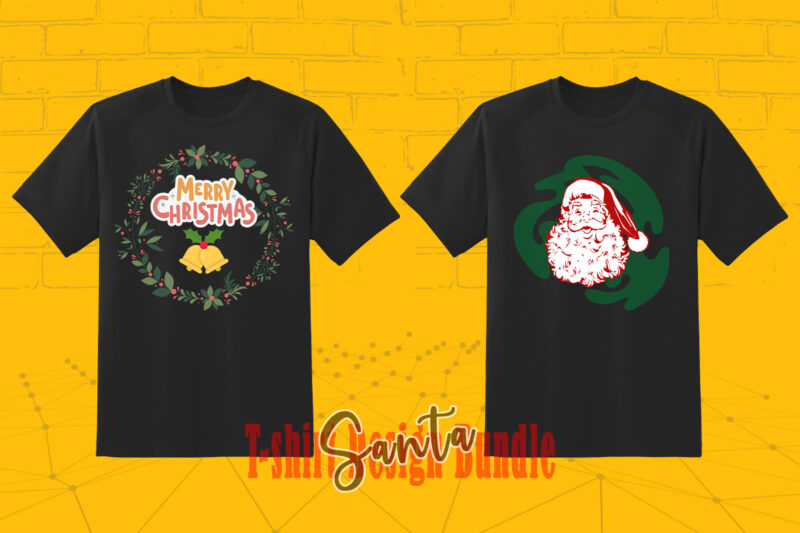 Funny Santa tshirt Illustration Bundle