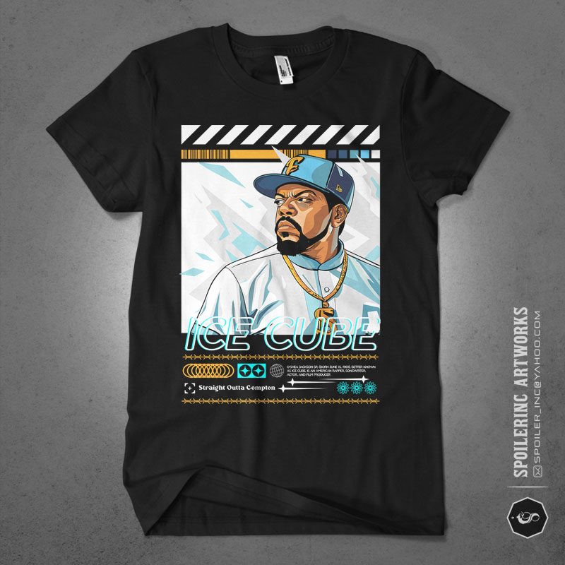 populer american rapper streetwear tshirt design bundle illustration