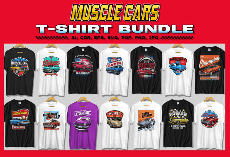 Muscle Cars T-shirt Bundle