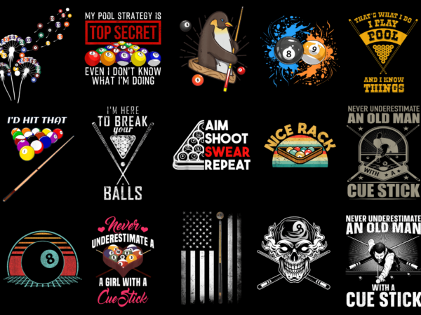 15 billiards shirt designs bundle p1, billiards t-shirt, billiards png file, billiards digital file, billiards gift, billiards download, bil