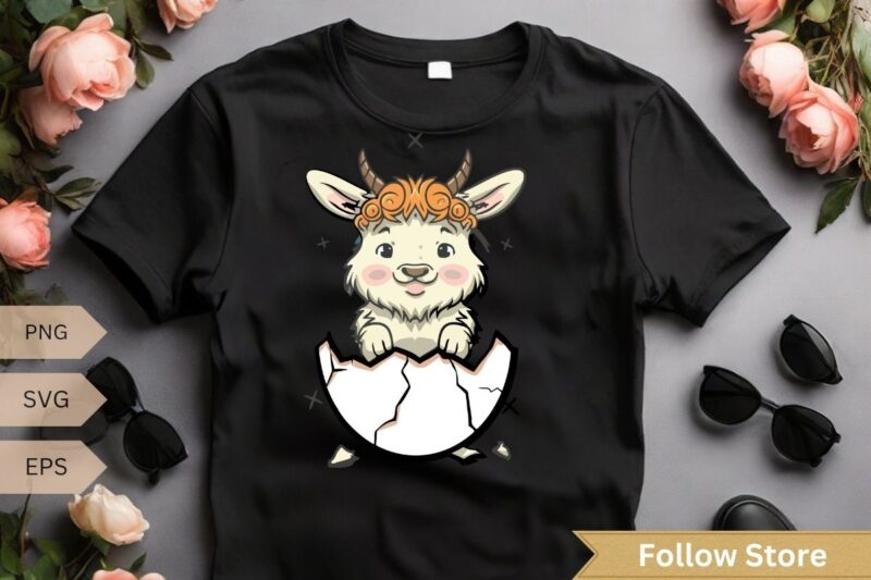 Bunny Highland cow in broken egg shirt design vecto, Happy Easter, Highland Cow, Heifer, Easter Day, Farmer, Cowgirl T-Shirt