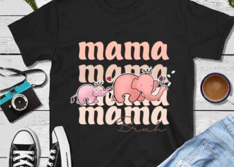 Mama Bruh Png, Mother Day Png, Elephant Mommy Png