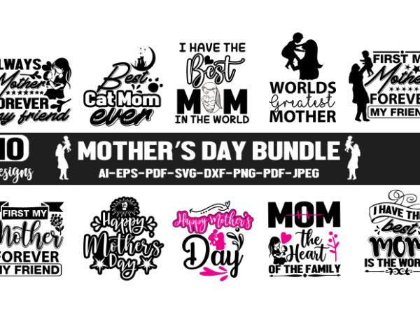 Mother’s day bundle t shirt designs for sale