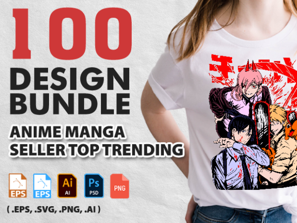 100 best design anime manga seller top trending t-shirt svg full source files