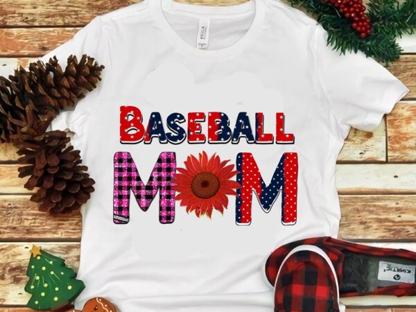 Baseball mom flower png t shirt template