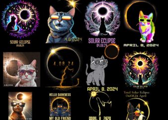 Cat Total Solar Eclipse Png, Cat Glasses Total Solar Eclipse 2024 April 8
