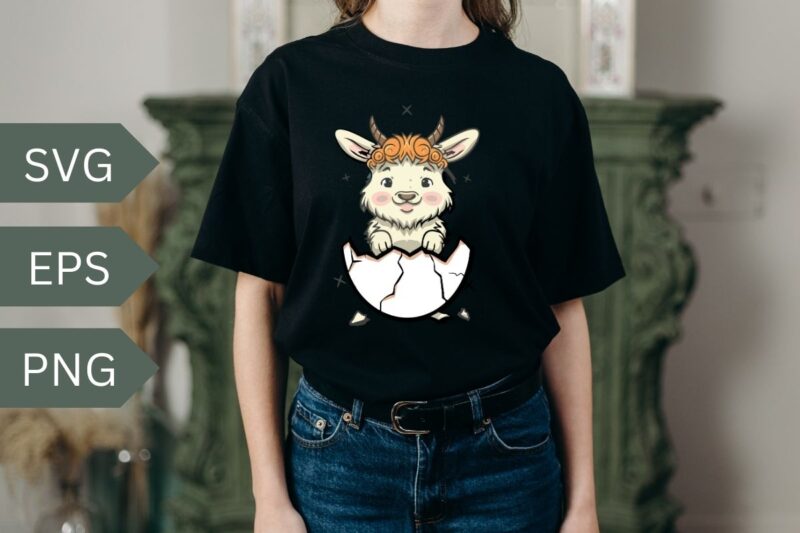 Bunny Highland cow in broken egg shirt design vecto, Happy Easter, Highland Cow, Heifer, Easter Day, Farmer, Cowgirl T-Shirt