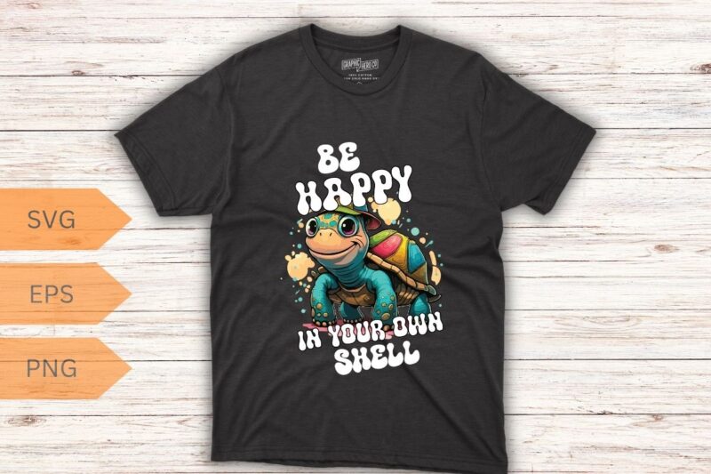Be happy in your own shell Turtles funny Autism-Awareness-Puzzle T-Shirt design vector, autism, awareness, month, t-shirt, Be happy in your