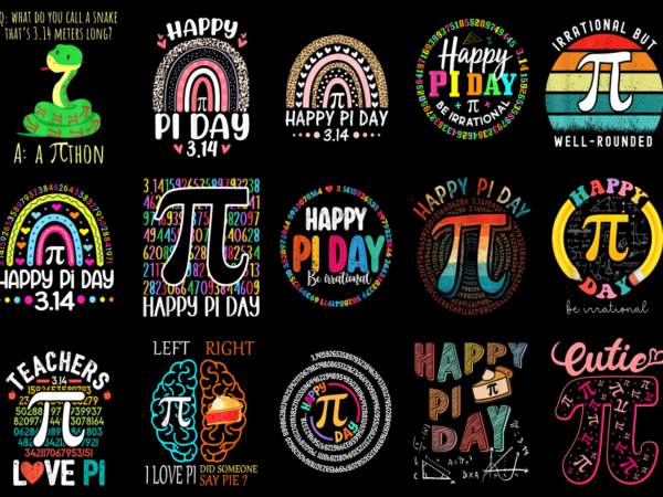 15 pi day shirt designs bundle p2, pi day t-shirt, pi day png file, pi day digital file, pi day gift, pi day download, pi day design