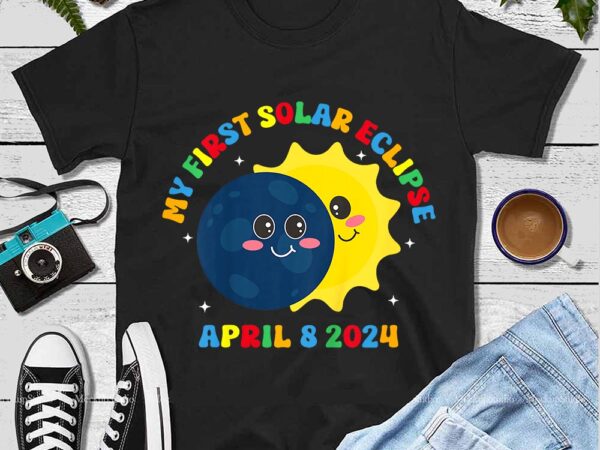 My first solar eclipse 2024 png t shirt designs for sale