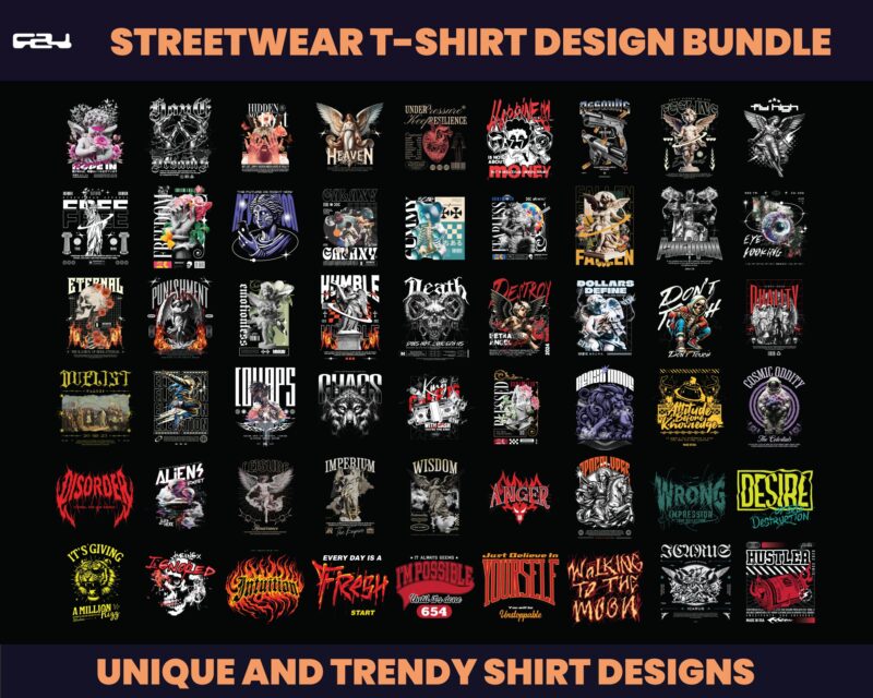 110 Urban Streetwear Designs, T-shirt Design bundle, Streetwear Designs, Aesthetic Design, shirt designs, Graphics shirt, DTF, DTG