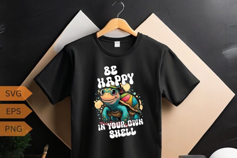 Be happy in your own shell Turtles funny Autism-Awareness-Puzzle T-Shirt design vector, autism, awareness, month, t-shirt, Be happy in your