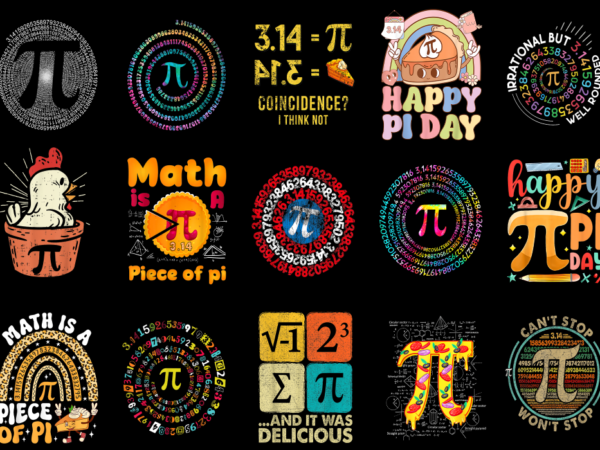 15 pi day shirt designs bundle p3, pi day t-shirt, pi day png file, pi day digital file, pi day gift, pi day download, pi day design