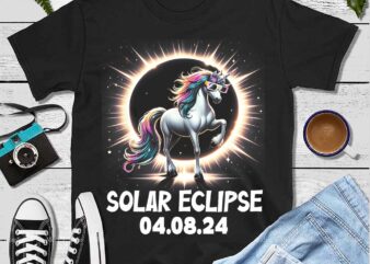 Total Solar Eclipse Unicorn Png t shirt designs for sale