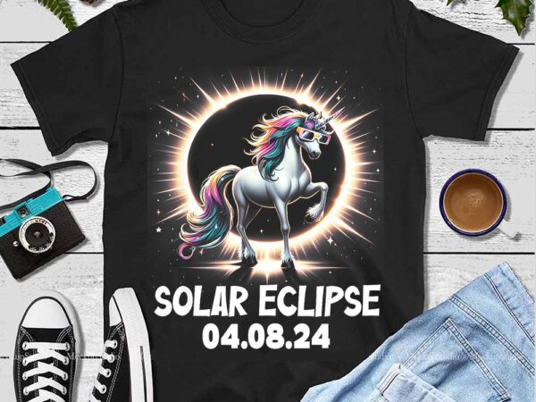 Total solar eclipse unicorn png t shirt designs for sale