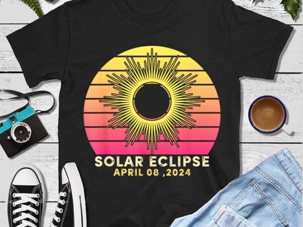 Total solar eclipse april 8 2024 png t shirt designs for sale