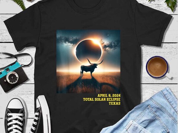 Texas total solar eclipse 2024 commemorative astronomical png t shirt designs for sale