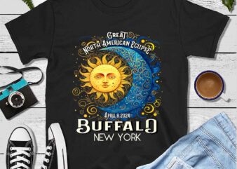 Buffalo New York 2024 Total Solar Eclipse April 8 Souvenir Png