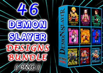 46 demon slayer designs bundle