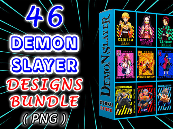 46 demon slayer designs bundle