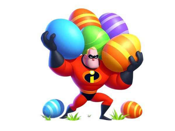 Cartoon easter character png bundle, spring easter png, happy easter day png, superhero easter png, princess easter egg t shirt vector file