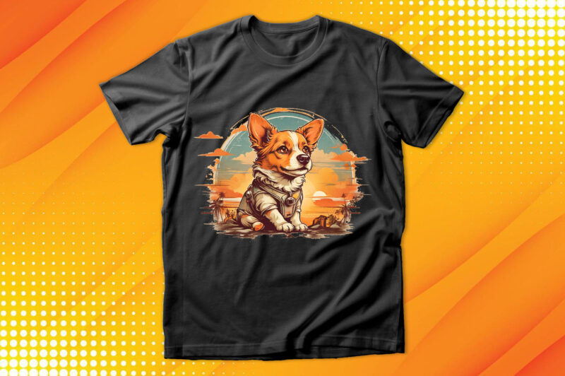 Cute Dog Vintage Retro