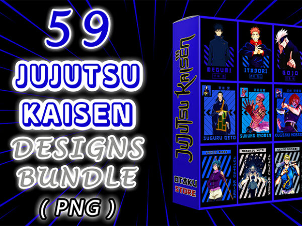 59 jujutsu kaisen designs bundle