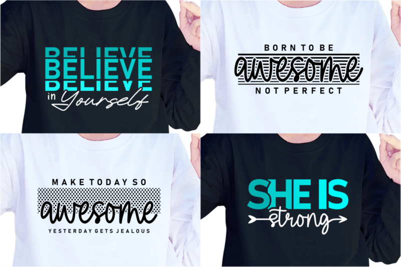 Positive Vibes SVG Bundle, Inspirational Quotes Sublimation PNG, Motivational Slogan Sayings Quote Print T shirt Design Graphic Vector