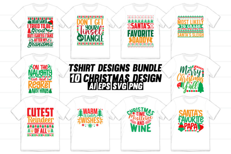 merry christmas hand lettering greeting bundle for t shirt, christmas decoration new year design, christmas felling greeting card clothing