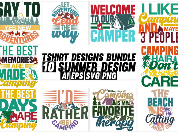 Summer seasonal symbol greeting t shirt, camping isolated camping light holiday event handwritten greeting vector design apparel