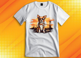 Cute Dog Vintage Retro t shirt vector file