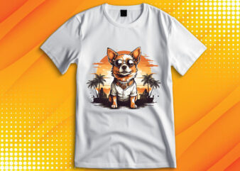 Cute Dog Vintage Retro t shirt vector file