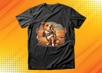 Cute dog vintage retro