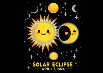 Solar Eclipse April 8 2024 Png, Total Solar Eclipse Png t shirt template vector