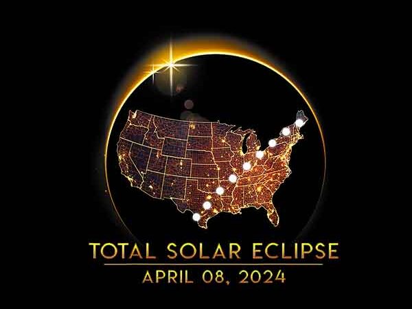 Total solar eclipse april 08 2024 png t shirt designs for sale