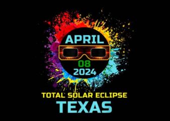 April Total Solar Eclipse Texas Png, Total Solar Eclipse Png t shirt vector