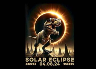 DinoSaur Total Solar Eclipse Texas Png, Total Solar Eclipse Png t shirt vector illustration