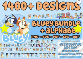 Bluey Family Bundle Svg, Bluey Birthday Svg, Bluey And Bingo Svg