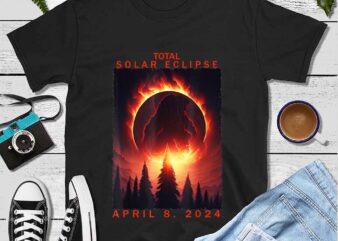 Total Solar Eclipse 2024 Png t shirt designs for sale