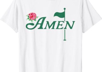 Amen Master Golf Azalea Tournament Pink Golfing Girl Flower T-Shirt