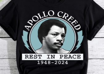 Apollo Creed Rest In Peace t shirt vector