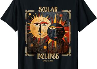 Art Solar Eclipse Shirt 2024 Sun Totality April 8th America T-Shirt