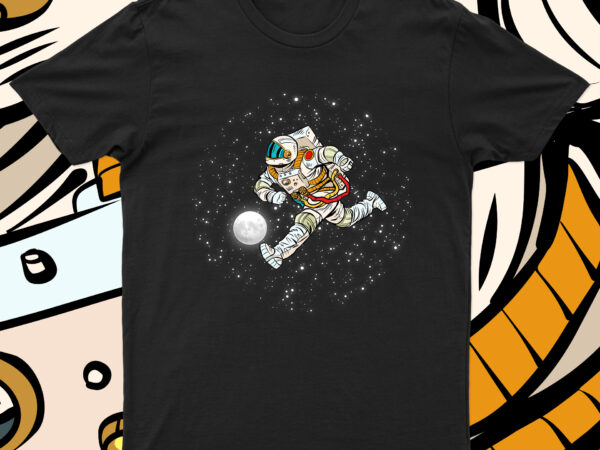 Astronaut kicking moon | funny space t-shirt design for sale!!