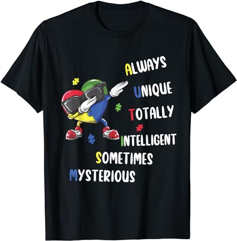 Autism Always Unique, Autism Awareness Acceptance Women Kids T-Shirt