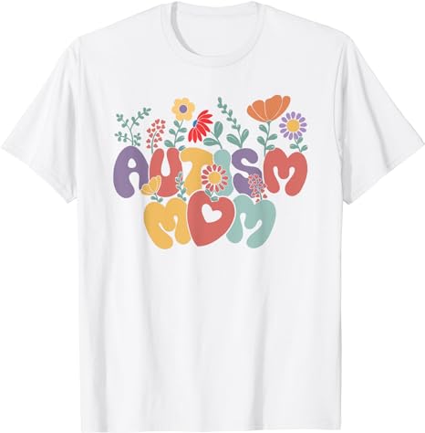Autism Mom Retro Vintage Groovy Autism Awareness Women T-Shirt