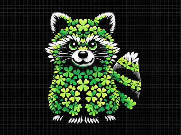Raccoon shamrocks png, st patrick’s day raccoon png t shirt design online