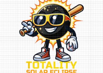 Baseball Eclipse Png, Total Solar Eclipse 2024 Png