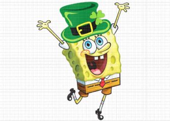 Mademark SpongeBob SquarePants Png, SpongeBob SquarePants St Patrick’s Day Png t shirt designs for sale